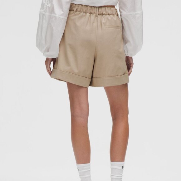 LuluLinen High-Rise Short 6" In Sheer Oak - Picture 3 of 5